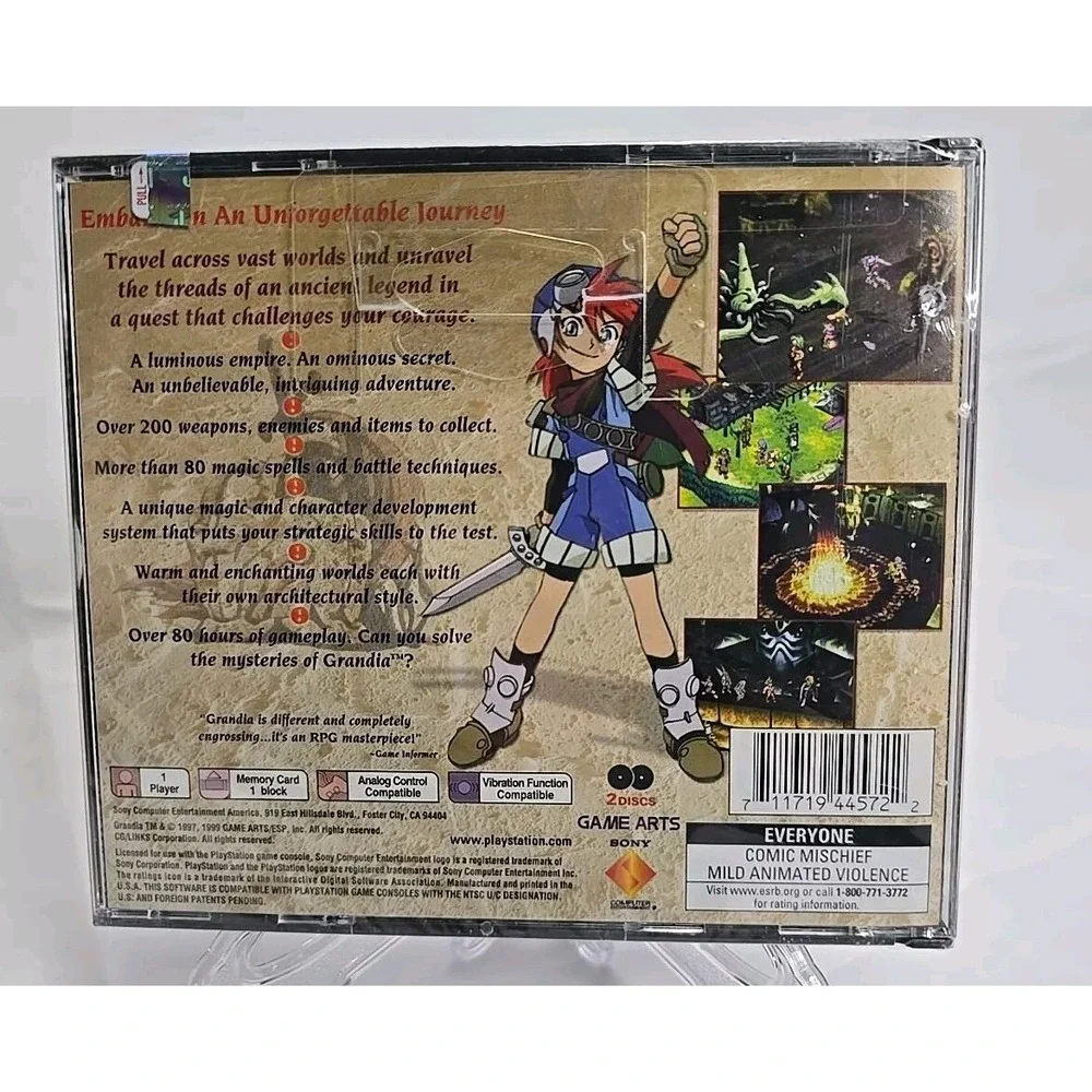 Grandia (Sony PlayStation 1, 1999) Brand New SEALED !‎ SEE PHOTOS!